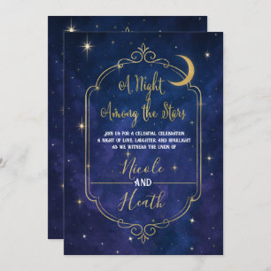 A Night Among The Stars Celestial Skies Wedding  Invitation
