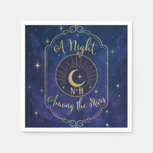 A Night Among The Stars Celestial Skies Wedding Napkins