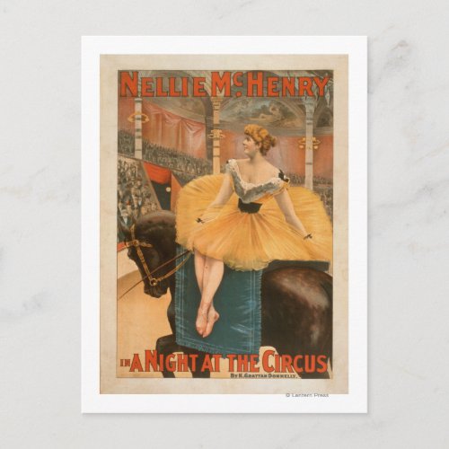 A Night at the Circus Theatrical Play Poster Postcard