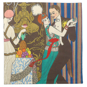 A Night in Decadent Paris Art Deco Napkins