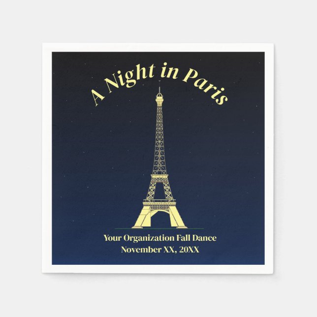 A Night in Paris Napkins (Front)