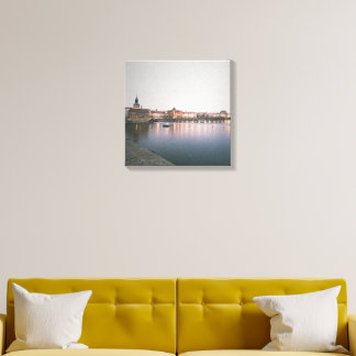 A Night in Prague Canvas Photo Tile
