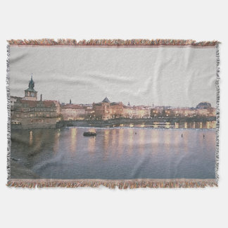 A Night in Prague Throw Blanket