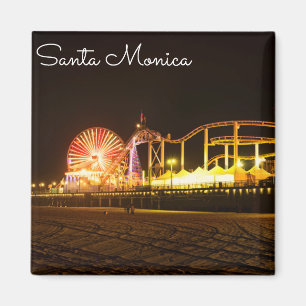A Night In Santa Monica California Magnet
