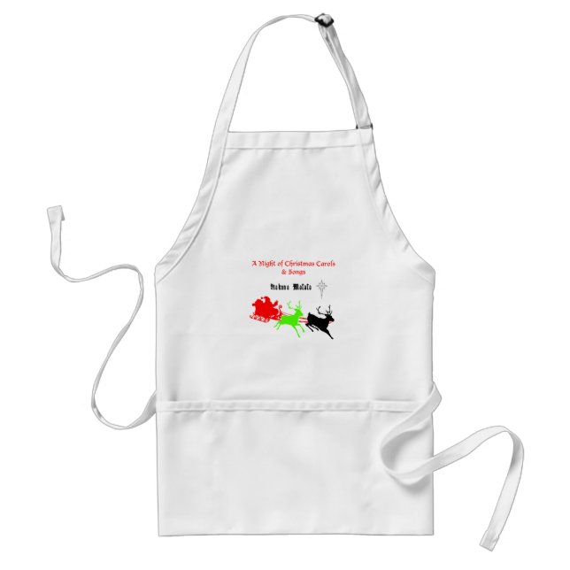 A Night of Christmas Carols and Songs Hakunamatata Adult Apron (Front)