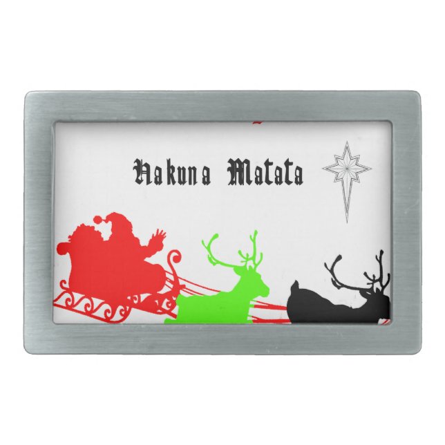A Night of Christmas Carols and Songs Hakunamatata Belt Buckle (Front)