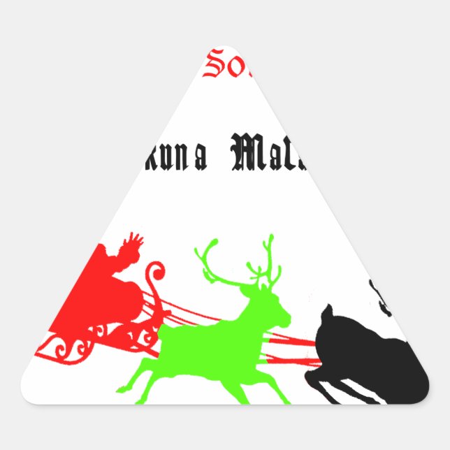 A Night of Christmas Carols and Songs Hakunamatata Triangle Sticker (Front)