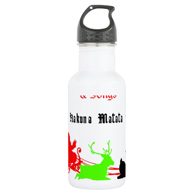 A Night of Christmas Carols and Songs Hakunamatata Water Bottle (Front)