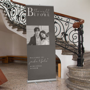 A Night of Elegance Custom Photo Rehearsal Dinner Retractable Banner