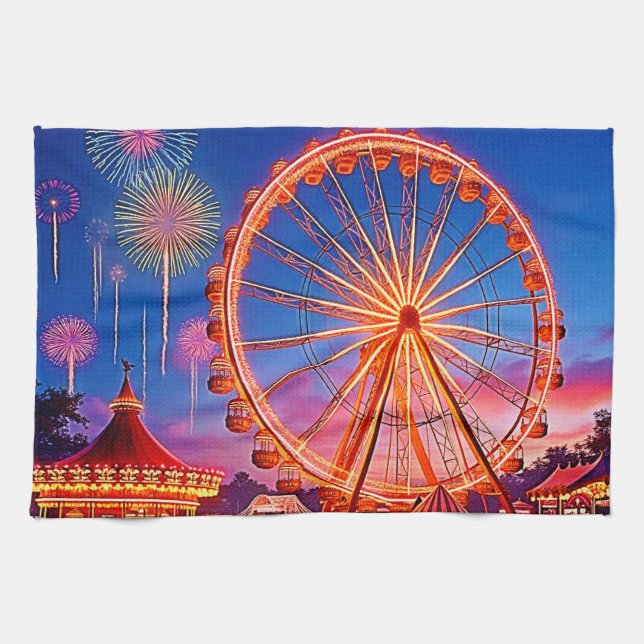 A Night of Festive Lights Design Kitchen Towel (Horizontal)