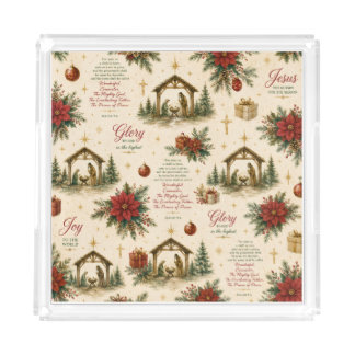 A Night of Miracles | The Christmas Nativity Acrylic Tray