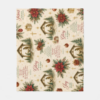 A Night of Miracles | The Christmas Nativity Fleece Blanket