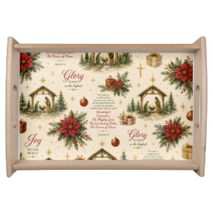 A Night of Miracles The Christmas Nativity Serving Tray