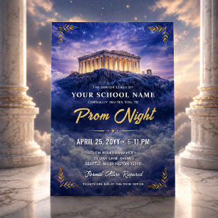 A Night on Mount Olympus Trendy Prom Invitation