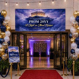 A Night on Mount Olympus Trendy Prom Night Banner