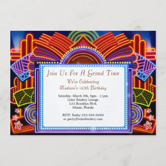 A Night Out 7" x 5" Event Invitation