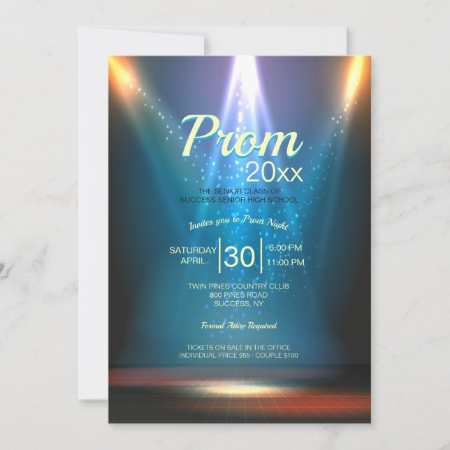 A Night to Remember Prom  Invitation (Front)