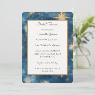 A Night Under the Stars Celestial Bridal Shower Invitation