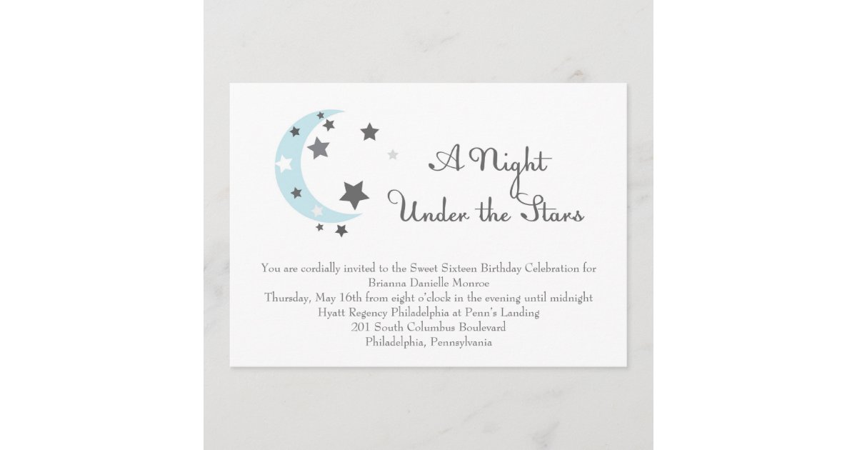 A Night Under the Stars Invitation | Zazzle.com