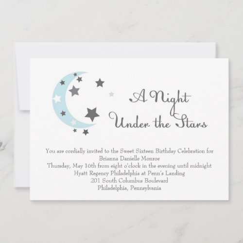 A Night Under the Stars Invitation