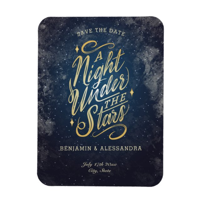 A Night Under the Stars Save The Date Magnet (Vertical)