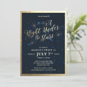 A Night Under the Stars Sweet Sixteen Invitation (Standing Front)