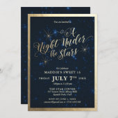 A Night Under the Stars Sweet Sixteen Invitation (Front/Back)