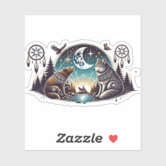 A night with friends. sticker