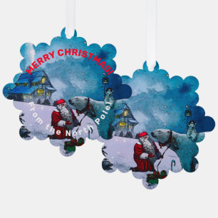 A Night with Santa - Christmas Ornament Card