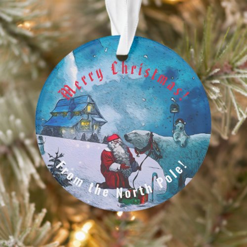 A Night with Santa Claus Ornament
