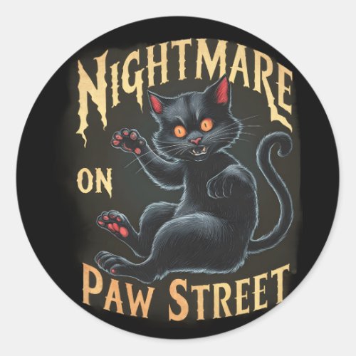 A Nightmare in the Darkness of the Street Classic Round Sticker