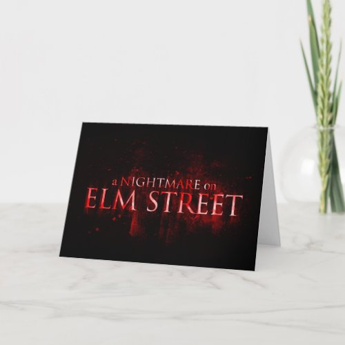 A Nightmare on Elm Street  Bloody Text Card