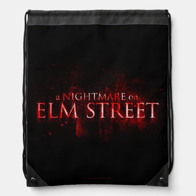 A Nightmare on Elm Street | Bloody Text Drawstring Bag (Front)
