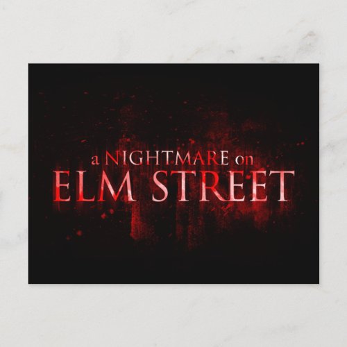 A Nightmare on Elm Street  Bloody Text Holiday Postcard