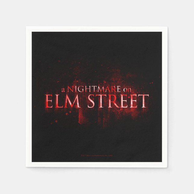 A Nightmare on Elm Street | Bloody Text Napkins (Front)