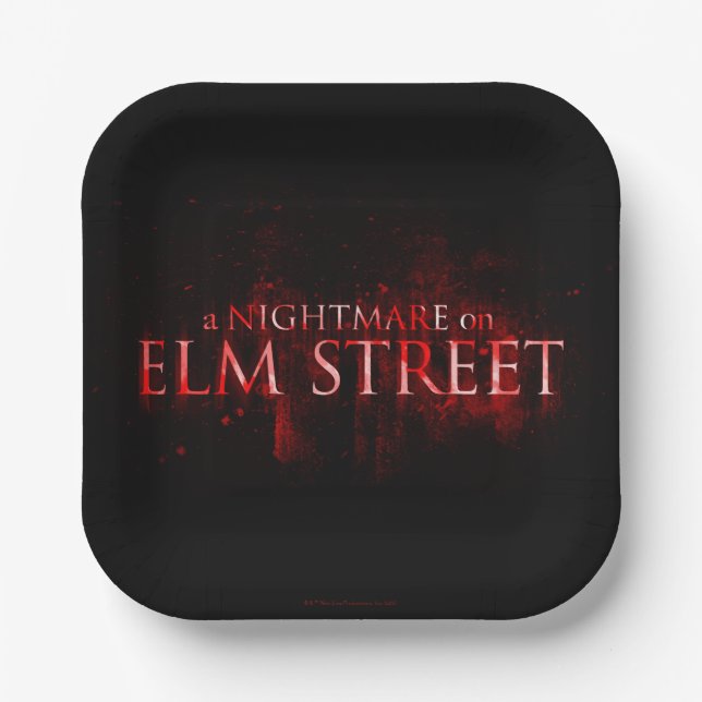 A Nightmare on Elm Street | Bloody Text Paper Plates (Front)