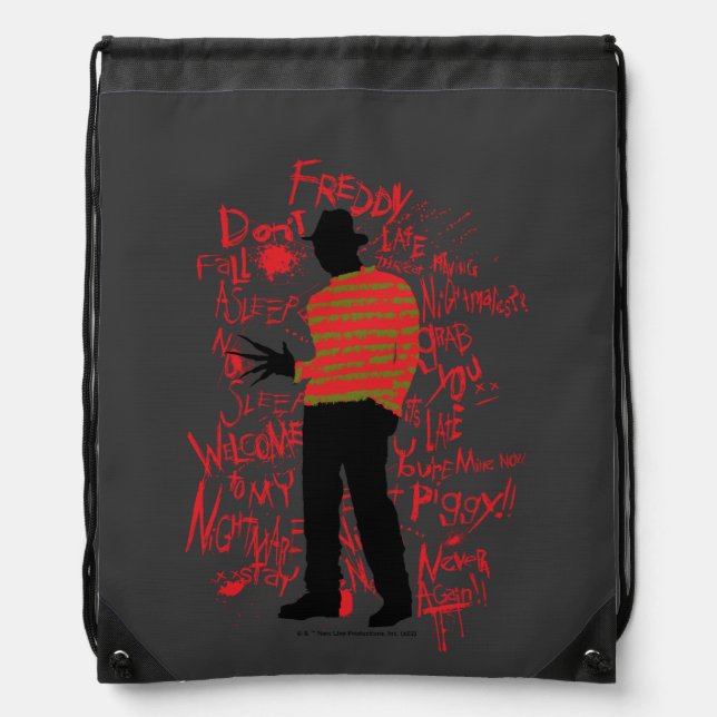 A Nightmare on Elm Street | Don't Fall Asleep Drawstring Bag (Front)