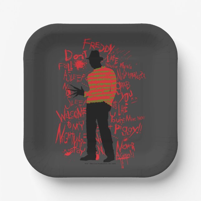A Nightmare on Elm Street | Don't Fall Asleep Paper Plates (Front)