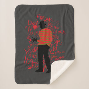 A Nightmare on Elm Street Don't Fall Asleep Sherpa Blanket