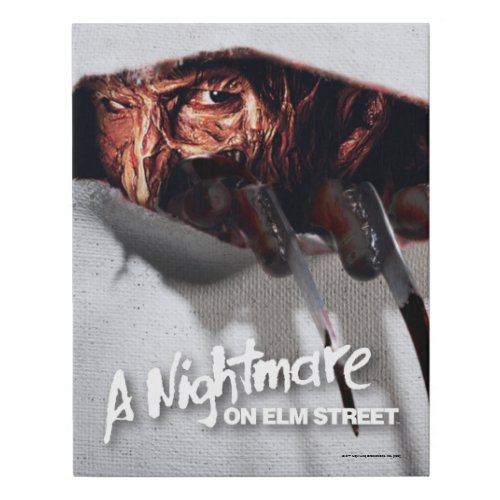 A Nightmare on Elm Street  Freddy Krueger Peeking Faux Canvas Print