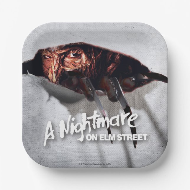 A Nightmare on Elm Street | Freddy Krueger Peeking Paper Plates (Front)