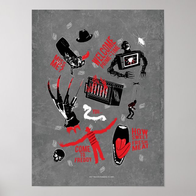 A Nightmare on Elm Street | Freddy Krueger Talk Poster (Front)