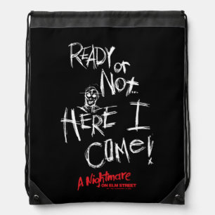 A Nightmare on Elm Street   Here I Come Drawstring Bag