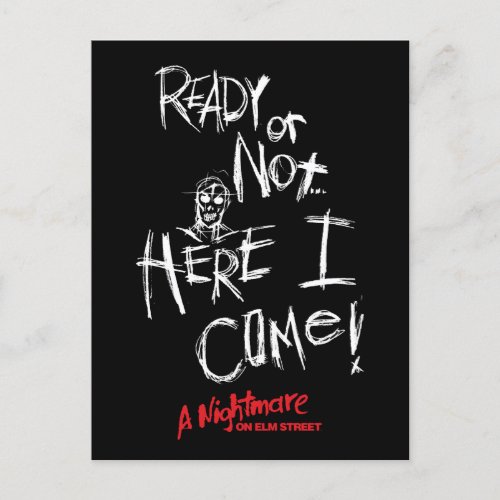 A Nightmare on Elm Street  Here I Come Holiday Postcard