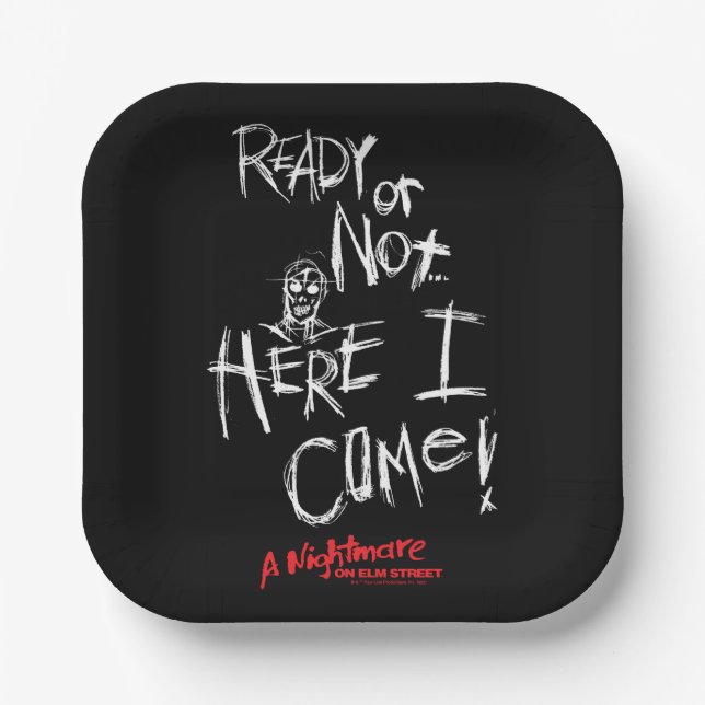 A Nightmare on Elm Street | Here I Come Paper Plates (Front)