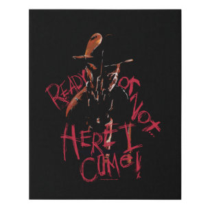 A Nightmare on Elm Street Ready or Not Faux Canvas Print
