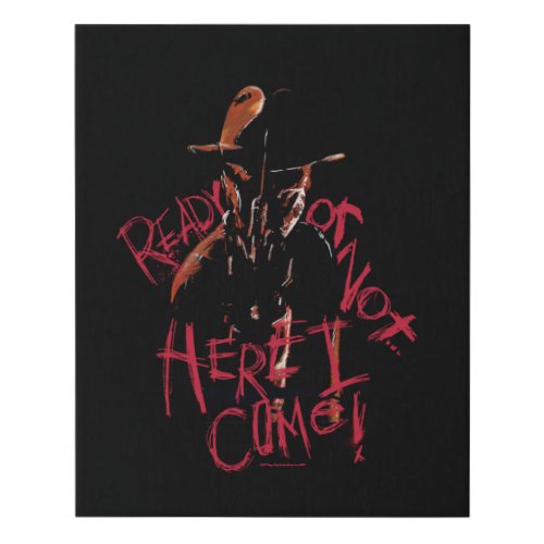 A Nightmare on Elm Street  Ready or Not Faux Canvas Print