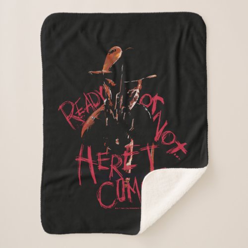 A Nightmare on Elm Street  Ready or Not Sherpa Blanket