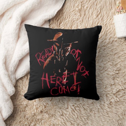 A Nightmare on Elm Street  Ready or Not Throw Pillow