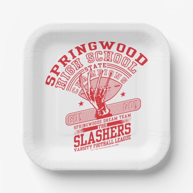 A Nightmare on Elm Street | Springwood High Paper Plates (Front)